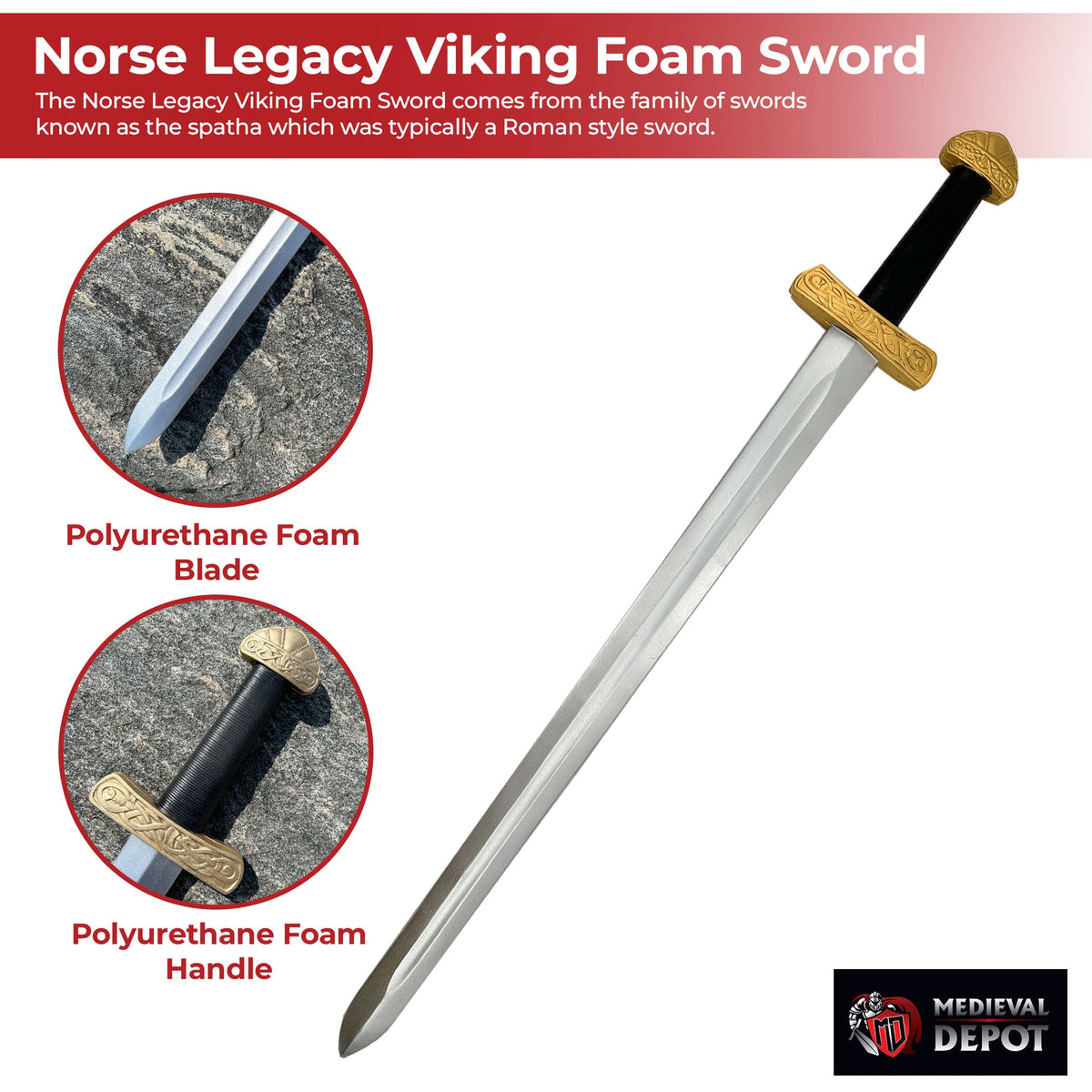 Norse Legacy Viking Foam Sword swords - Tophatter Daily Deals