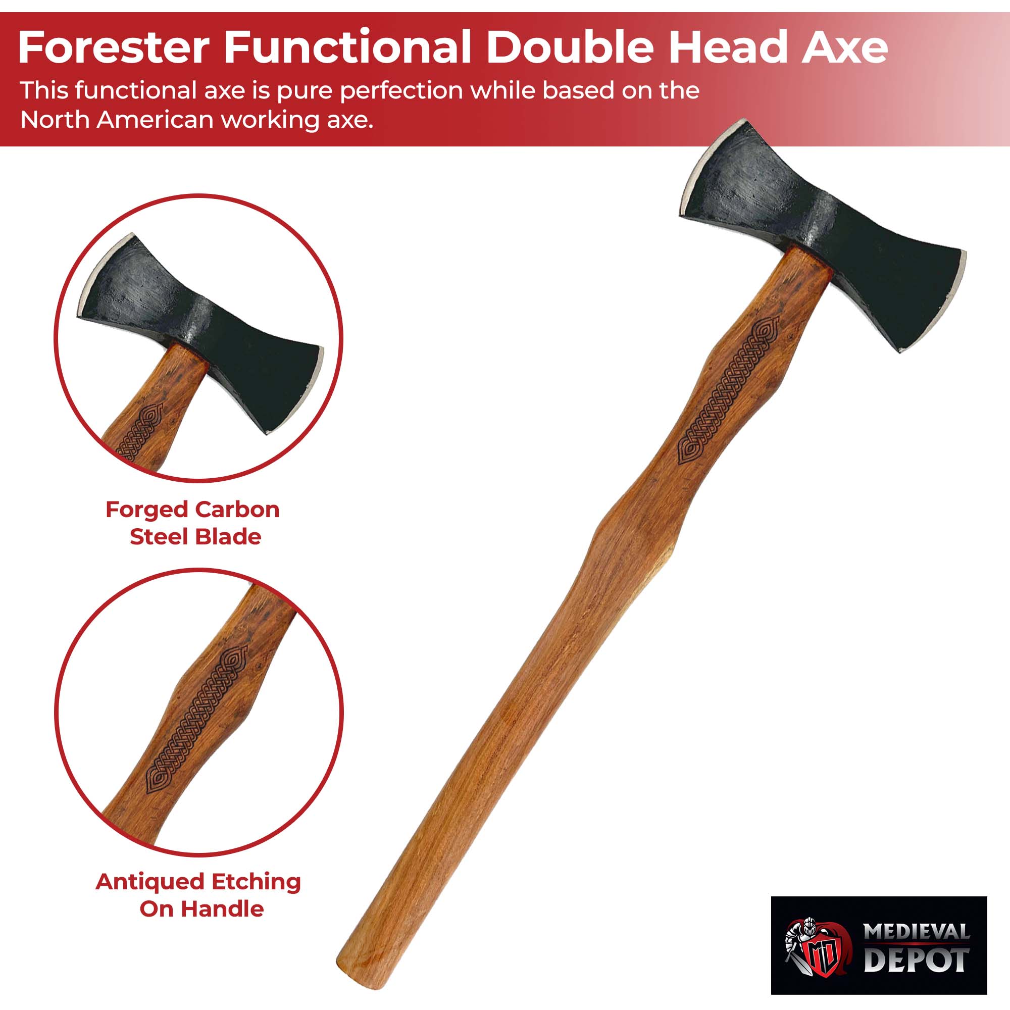 North American Forester Functional Double Head Axe Axe - Tophatter Daily Deals