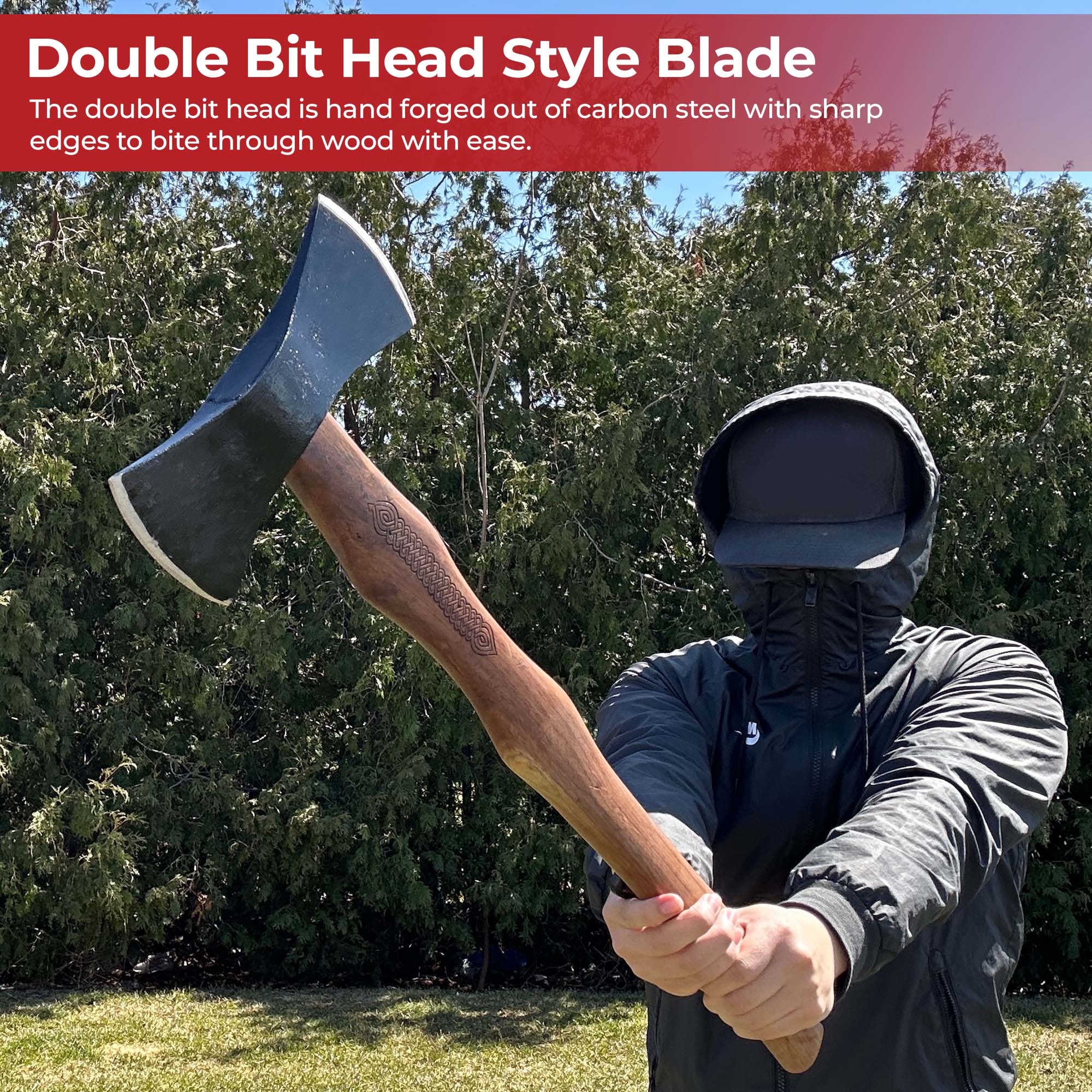 North American Forester Functional Double Head Axe Axe - Tophatter Daily Deals