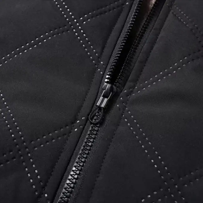 Windproof Men’s Jacket - Quilted Bomber Fleece Lined Hiking - Tophatter Daily Deals