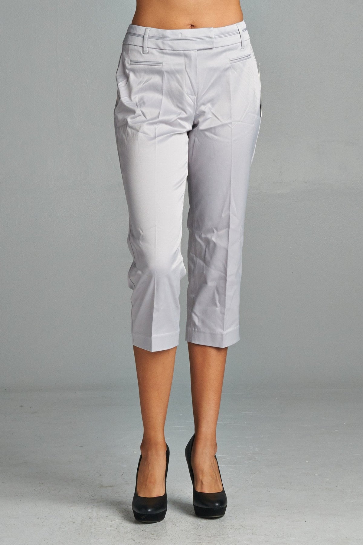 Women's Stretch Slim Crop Pant Silver Mane Pants - Tophatter Daily Deals
