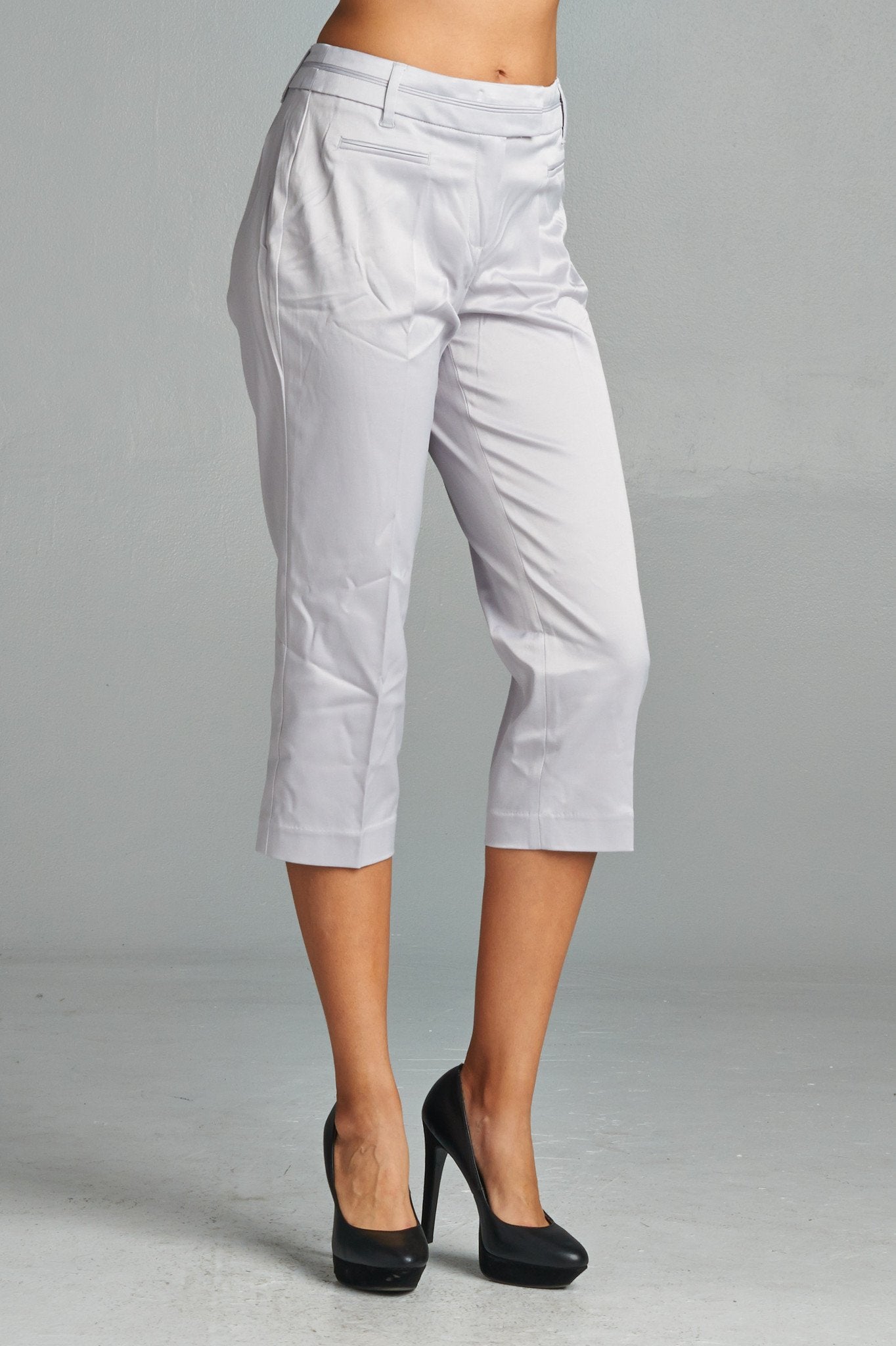Women's Stretch Slim Crop Pant Pants - Tophatter Daily Deals