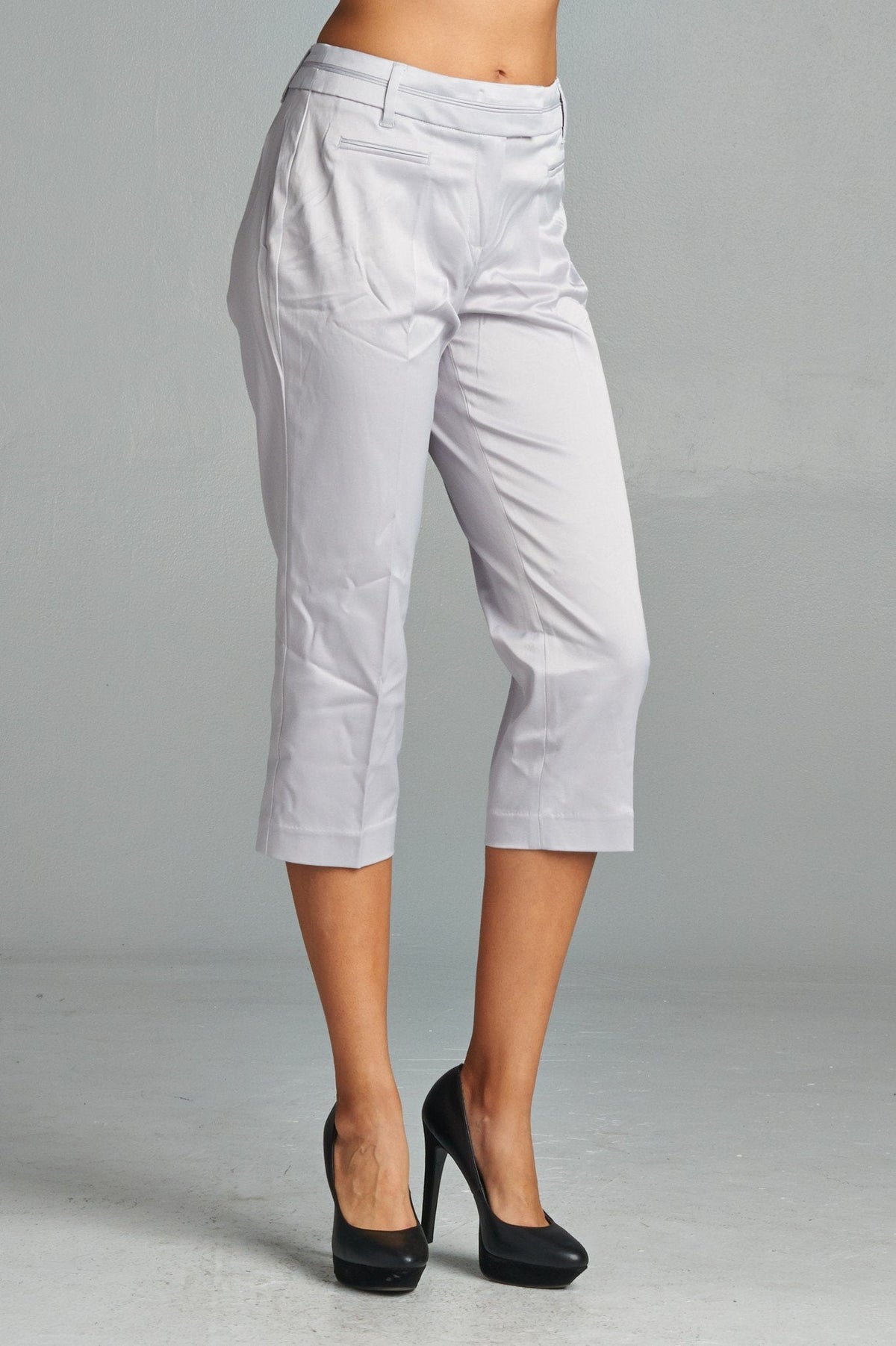 Women's Stretch Slim Crop Pant Pants - Tophatter Daily Deals