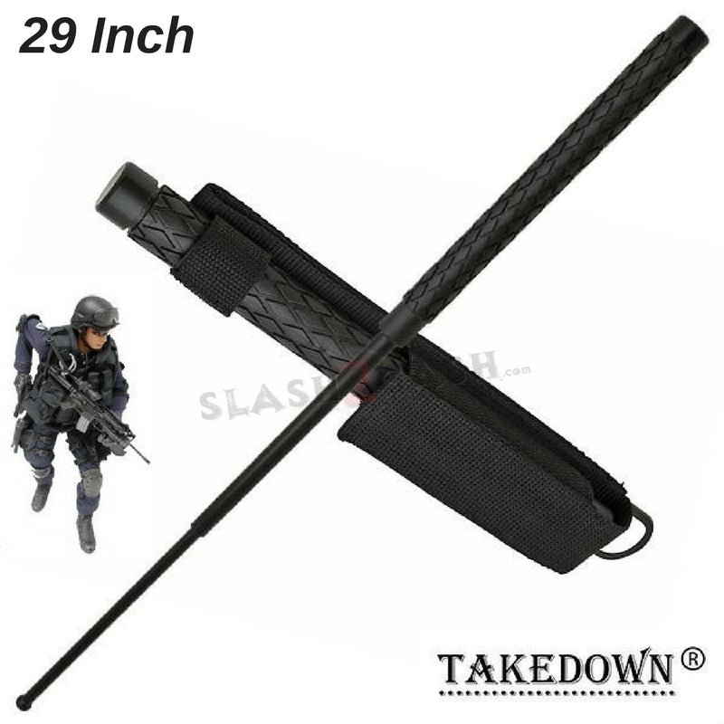 Expandable Baton Metal Police Stick w/ Sheath - 29" Inch SD-Baton - Tophatter Daily Deals