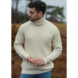 Warm Cozy Men's Turtleneck Sweater - Chunky Ribbed Wool - Tophatter Daily Deals