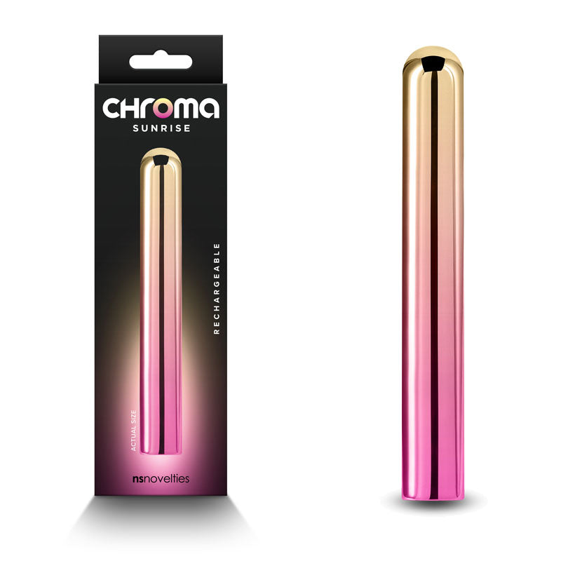 Chroma Sunrise Large 13.8 cm Metallic Pink/Gold Vibrator > Vibrators > Mini Vibrators - Tophatter Daily Deals