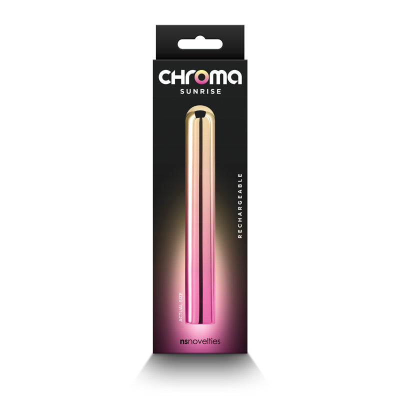 Chroma Sunrise Large 13.8 cm Metallic Pink/Gold Vibrator > Vibrators > Mini Vibrators - Tophatter Daily Deals