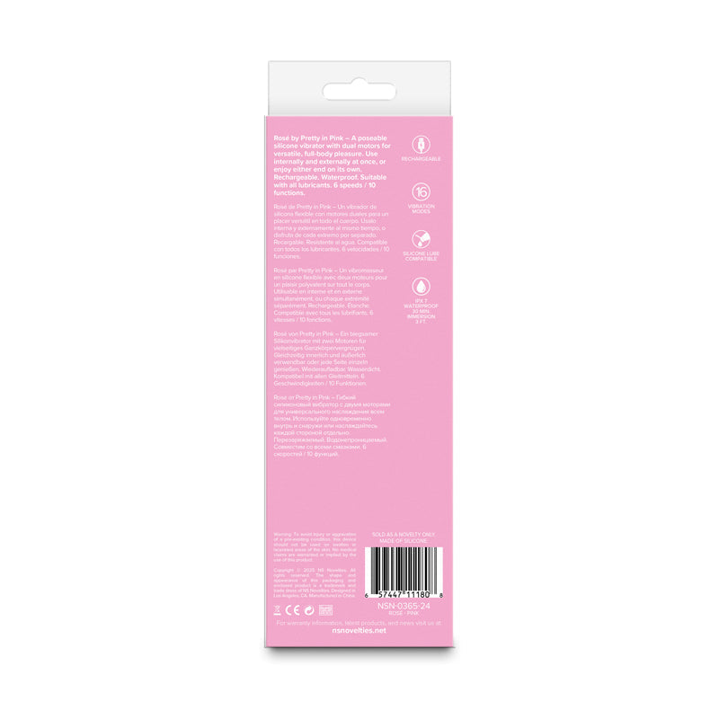 Pretty in Pink Rose – Waterproof USB Rechargeable Silicone Vibrator 19.4 cm > Vibrators > Standard Vibrators - Tophatter Daily Deals