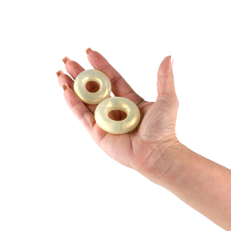 Fantasia Double Stack (Amber) – Flexible Cock Ring Set of 2 Sizes > Cock Ring > Sets - Tophatter Daily Deals