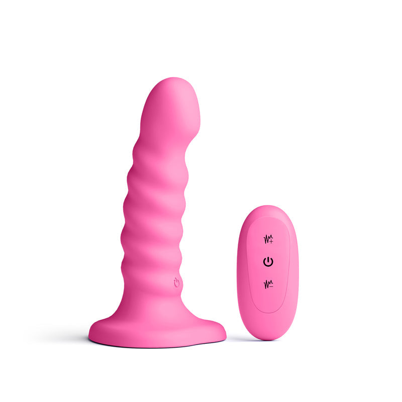 Colours Ribbed 5 Inch – Rechargeable Wireless Remote Vibrating Dildo > Vibrators > Realistic Vibrators - Tophatter Daily Deals