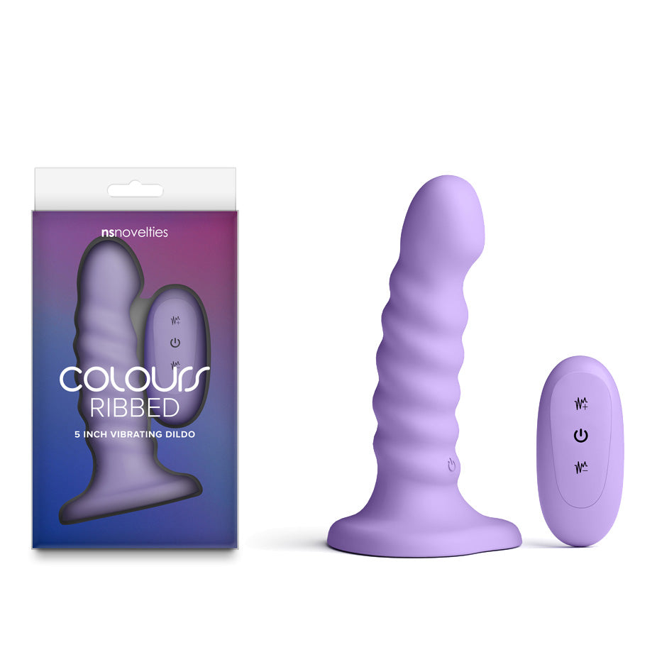 Colours Ribbed 5 Inch USB Rechargeable Waterproof Dildo with Wireless Remote > Dildos > Realistic Dildos - Tophatter Daily Deals
