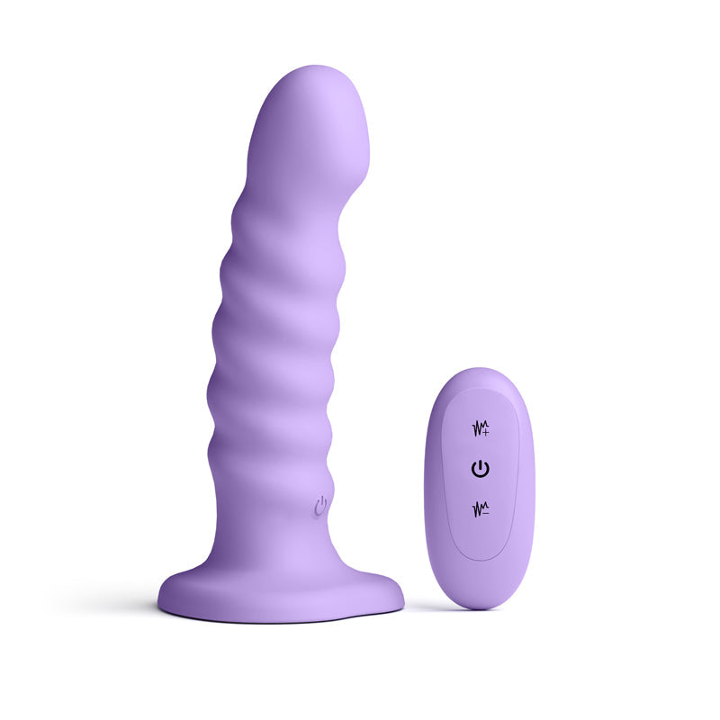 Colours Ribbed 6 Inch USB Rechargeable Vibrating Dildo with Wireless Remote > Dildos > Neutral Dildos - Tophatter Daily Deals