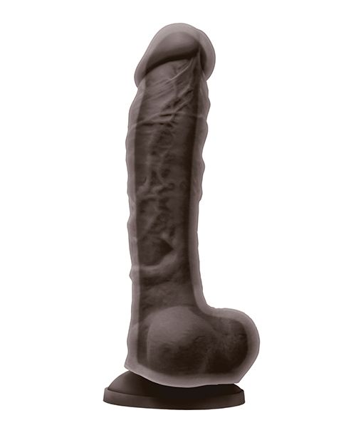 Colours Dual Density Dildo Dark Brown 8 Inch Dildoes & Dongs - Tophatter Daily Deals