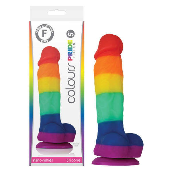 Colours Pride Edition 5 Inch Dong – Rainbow Silicone Dong > Dildos > Realistic Dildos - Tophatter Daily Deals