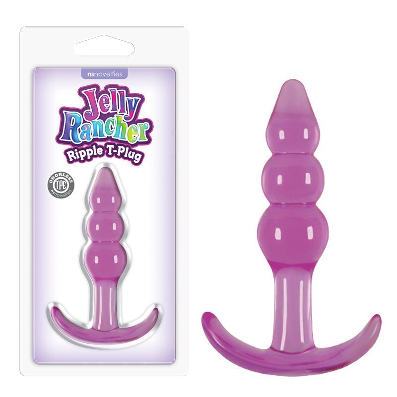 Jelly Rancher Ripple T-Plug – 10.9 cm Soft Body-Safe Butt Plug > Anal Range > Butt Plugs - Tophatter Daily Deals