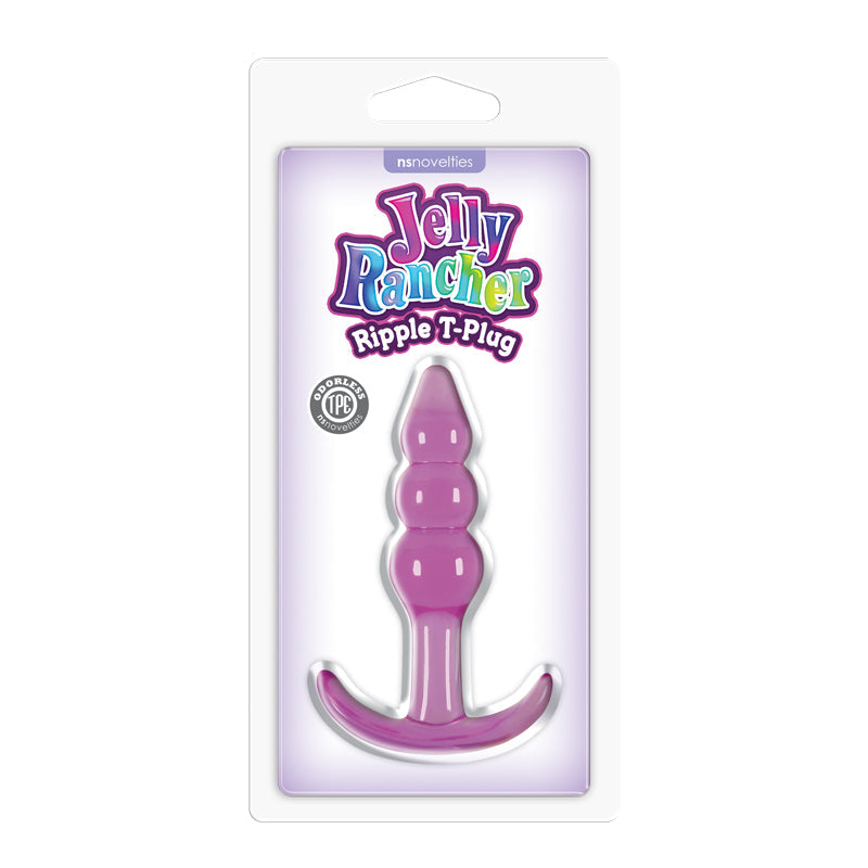 Jelly Rancher Ripple T-Plug – 10.9 cm Soft Body-Safe Butt Plug > Anal Range > Butt Plugs - Tophatter Daily Deals