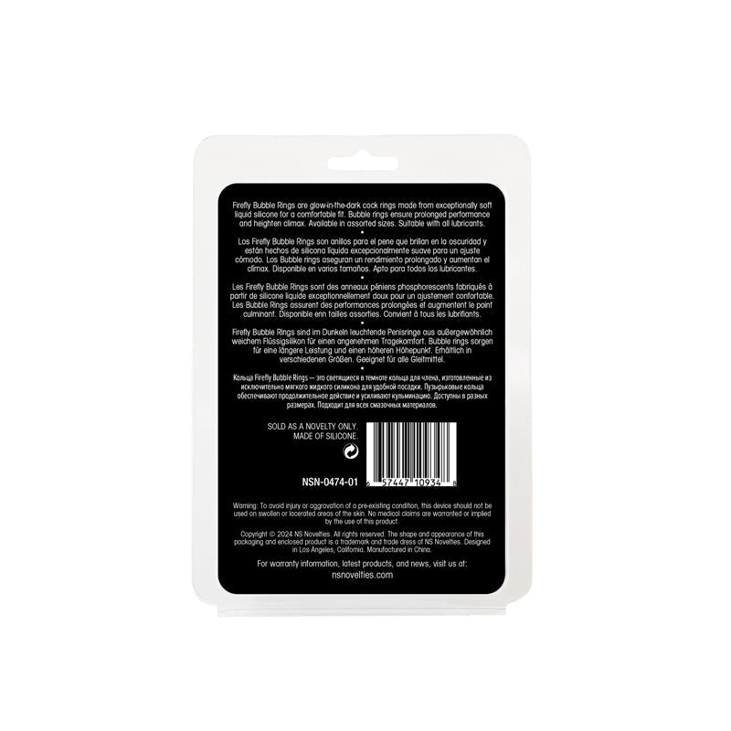 Firefly Bubble Rings Glow in the Dark Cock Rings Set of 3 > Cock Ring > Sets - Tophatter Daily Deals
