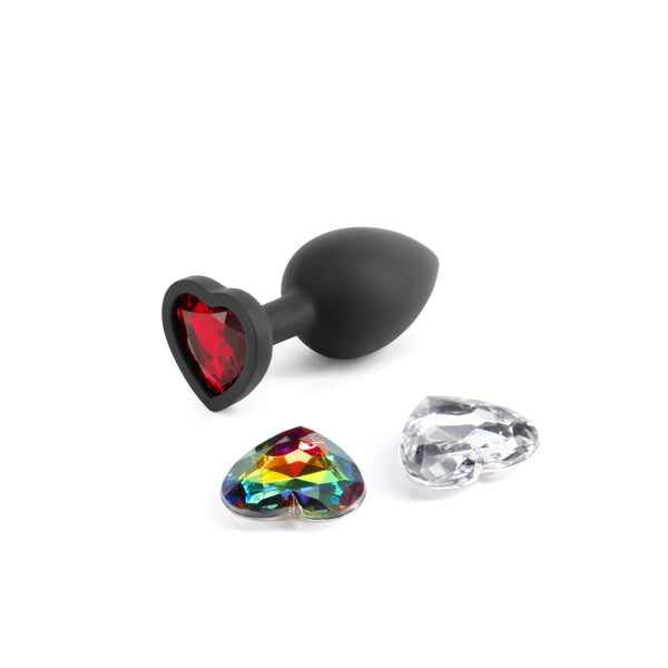 Glams Xchange Heart Small (Interchangeable Heart Gems) – Small Silicone Butt Plug > Anal Range > Jewel Butt Plugs - Tophatter Daily Deals