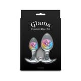 Glams Cosmic 2-Piece Kit (Clear/Rainbow) – Body-Safe Liquid Silicone Butt Plug Set > Anal Range > Butt Plug Kits - Tophatter Daily Deals