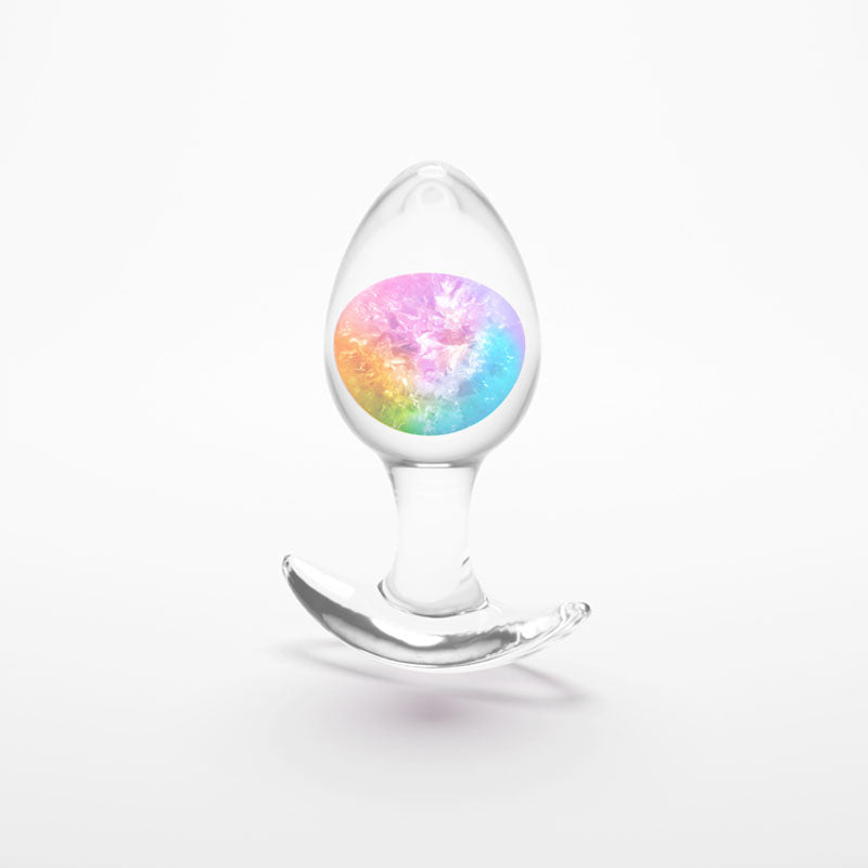 Glams Cosmic (Clear Rainbow) – Medium Small Butt Plug 9.5 cm > Anal Range > Butt Plugs - Tophatter Daily Deals