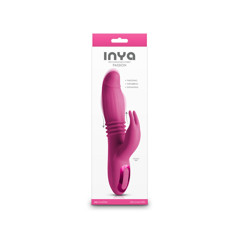 INYA Passion 22.2 cm Thrusting Rabbit Vibrator > Vibrators > Ladies > Rabbit Multi - Tophatter Daily Deals