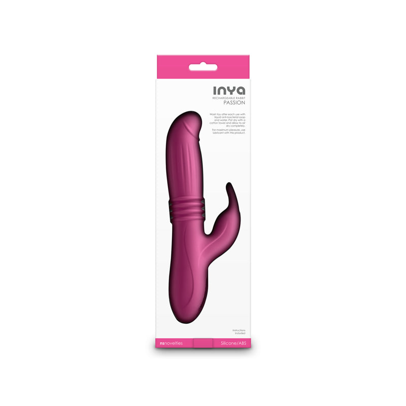 INYA Passion 22.2 cm Thrusting Rabbit Vibrator > Vibrators > Ladies > Rabbit Multi - Tophatter Daily Deals