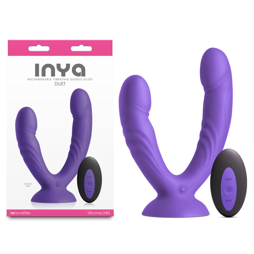 INYA Duet – USB Rechargeable Waterproof Vibrating Double Dildo with Remote > Dildos > Double Dildos - Tophatter Daily Deals