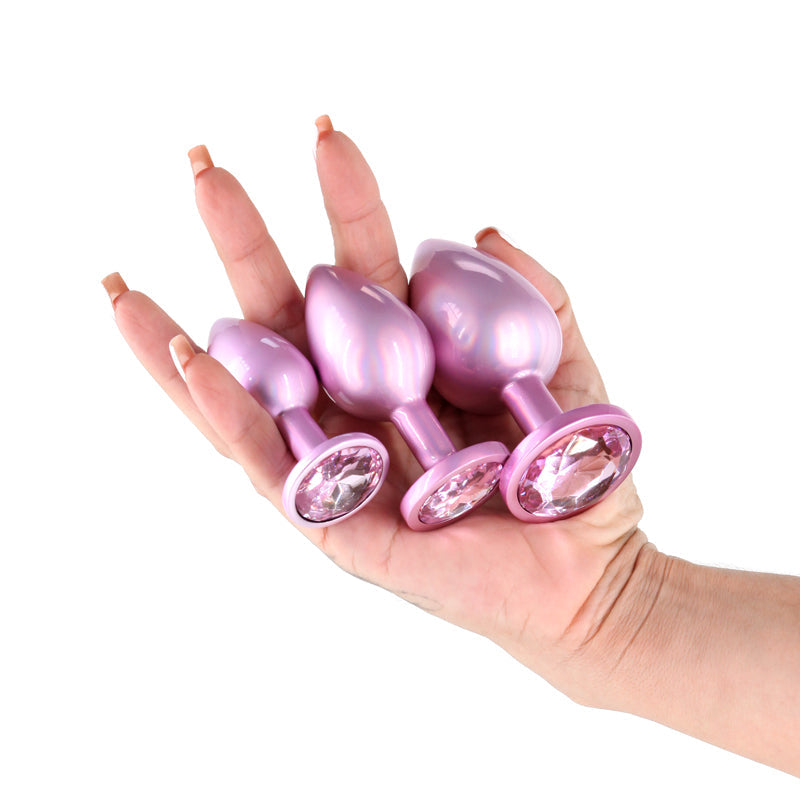 Rear Assets Trainer Kit – Metallic Butt Plug Set of 3 Sizes > Anal Range > Butt Plug Kits - Tophatter Daily Deals