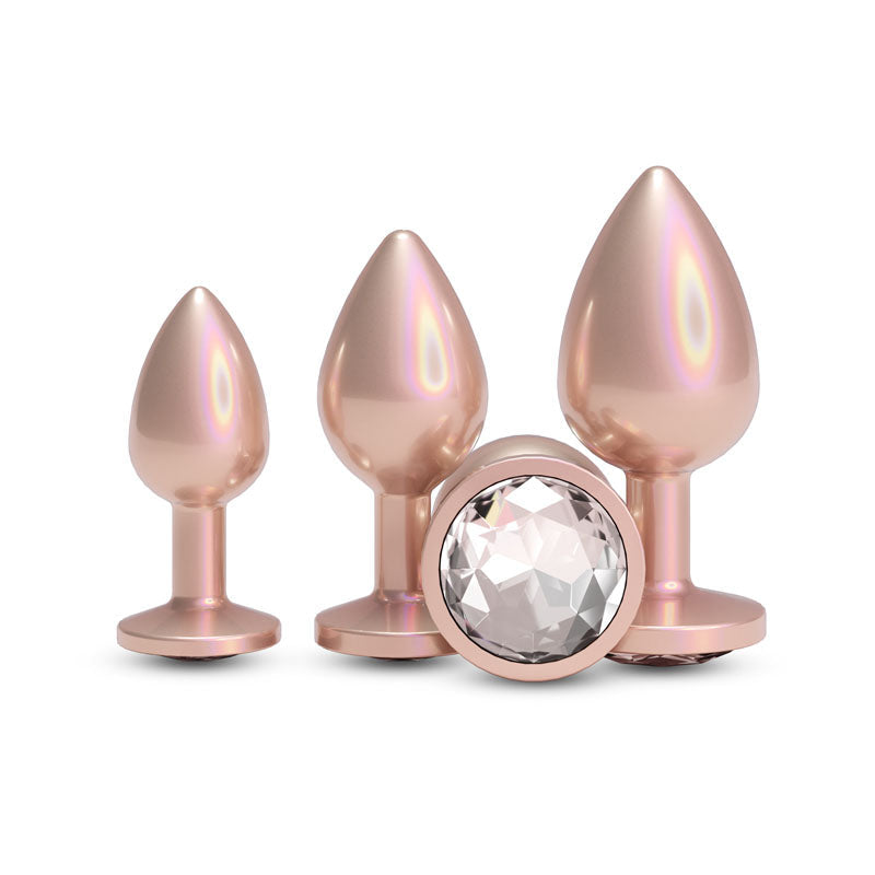 Rear Assets Trainer Kit – Set of 3 Chrome-Plated Butt Plugs in Graduated Sizes > Anal Range > Jewel Butt Plugs - Tophatter Daily Deals