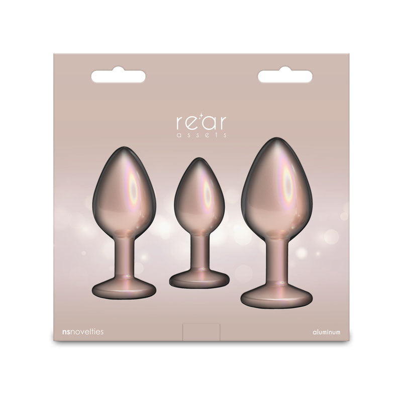 Rear Assets Trainer Kit – Set of 3 Chrome-Plated Butt Plugs in Graduated Sizes > Anal Range > Jewel Butt Plugs - Tophatter Daily Deals