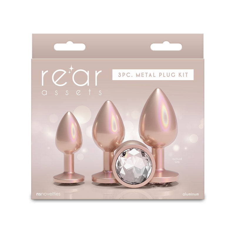 Rear Assets Trainer Kit – Set of 3 Chrome-Plated Butt Plugs in Graduated Sizes > Anal Range > Jewel Butt Plugs - Tophatter Daily Deals