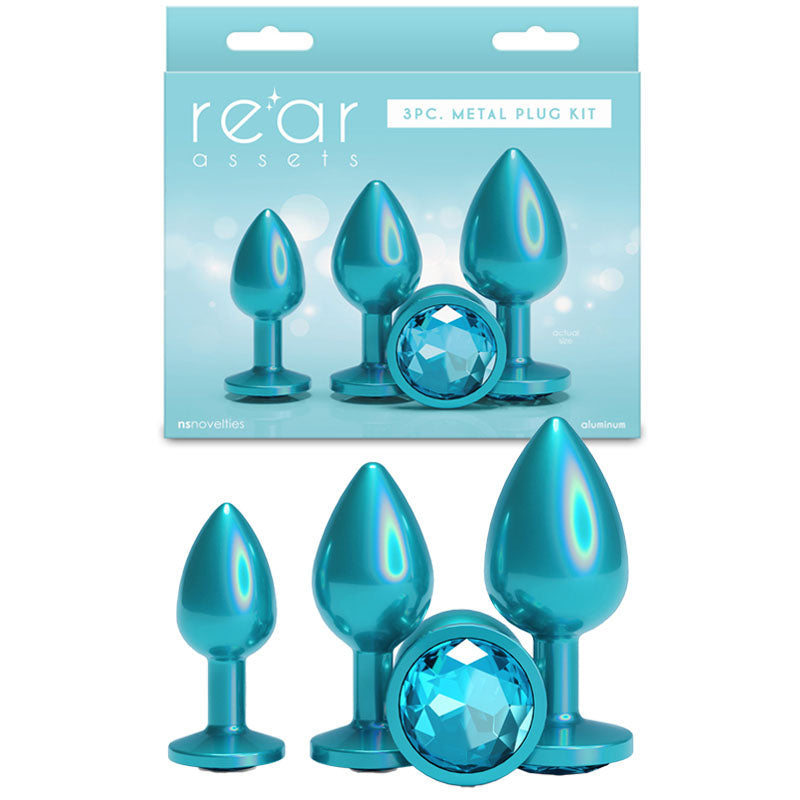 Rear Assets Trainer Kit – Set of 3 Chrome-Plated Butt Plugs > Anal Range > Jewel Butt Plugs - Tophatter Daily Deals