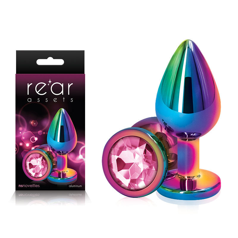Rear Assets Multi Medium (Pink Gem) – Lightweight Metal Butt Plug > Anal Range > Jewel Butt Plugs - Tophatter Daily Deals