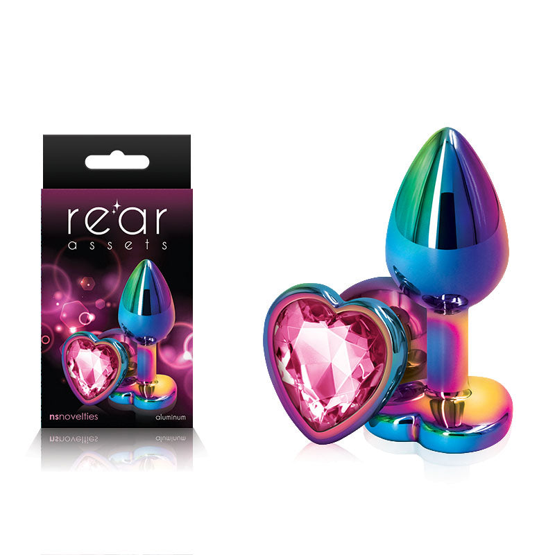 Rear Assets Multi Heart Small (Pink) – Lightweight Metal Butt Plug > Anal Range > Jewel Butt Plugs - Tophatter Daily Deals