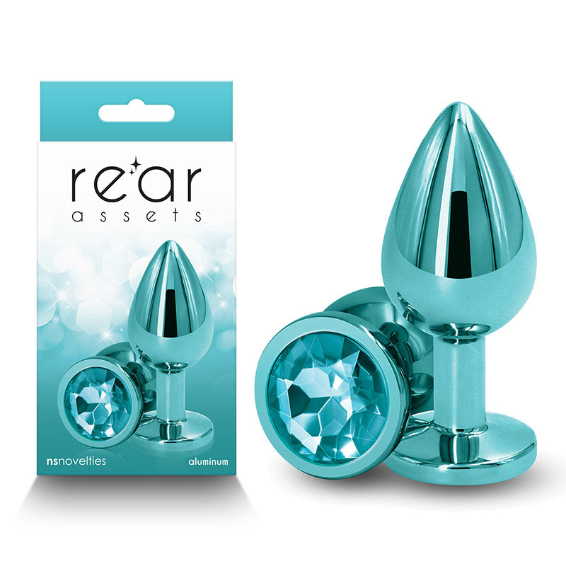 Rear Assets Medium (Teal) 8.2 cm Metal Butt Plug > Anal Range > Jewel Butt Plugs - Tophatter Daily Deals