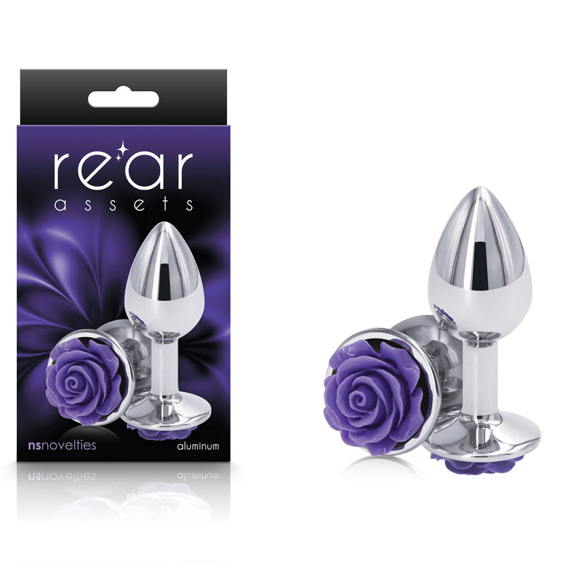 Rear Assets Rose Small (Purple) – 7.6 cm Metal Butt Plug > Anal Range > Jewel Butt Plugs - Tophatter Daily Deals