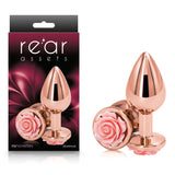 Rear Assets Rose Medium (Pink) – 8.9 cm Chrome-Plated Metal Butt Plug > Anal Range > Jewel Butt Plugs - Tophatter Daily Deals