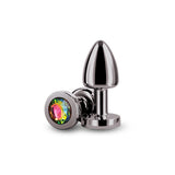 Rear Assets Petite (Gunmetal) – 6 cm Lightweight Metal Butt Plug with Rainbow Gem Base > Anal Range > Jewel Butt Plugs - Tophatter Daily Deals