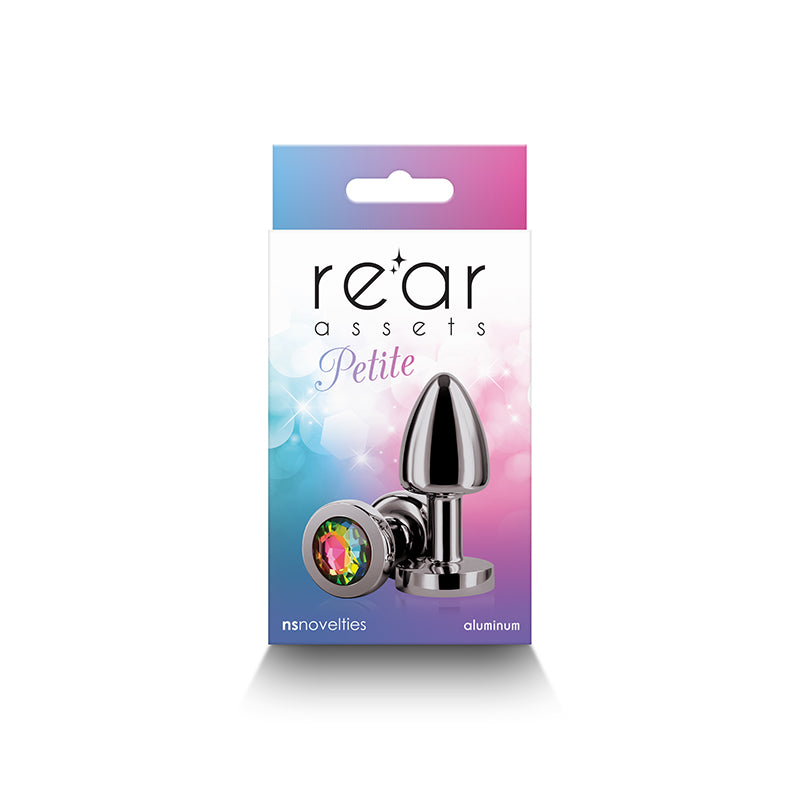 Rear Assets Petite (Gunmetal) – 6 cm Lightweight Metal Butt Plug with Rainbow Gem Base > Anal Range > Jewel Butt Plugs - Tophatter Daily Deals