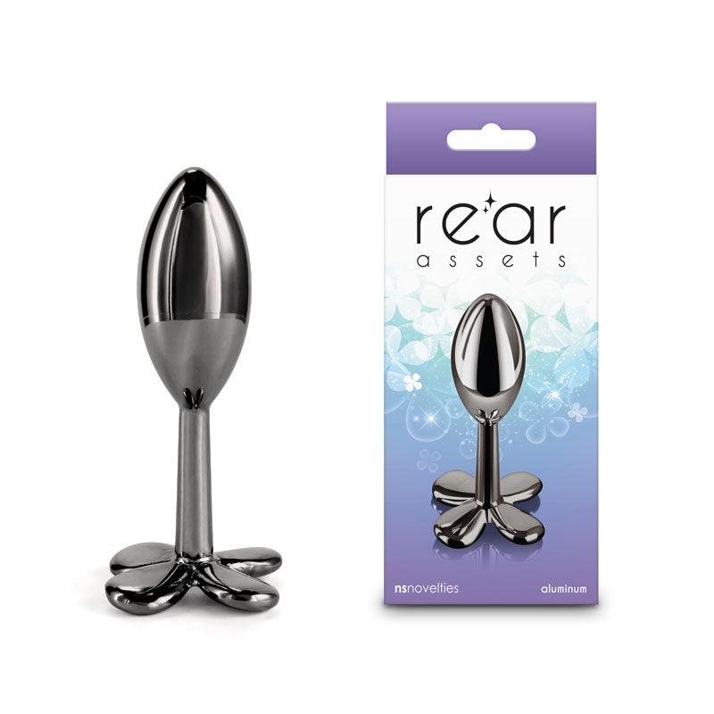 Rear Assets Clover Gunmetal 9.2 cm Metallic Butt Plug > Anal Range > Butt Plugs - Tophatter Daily Deals