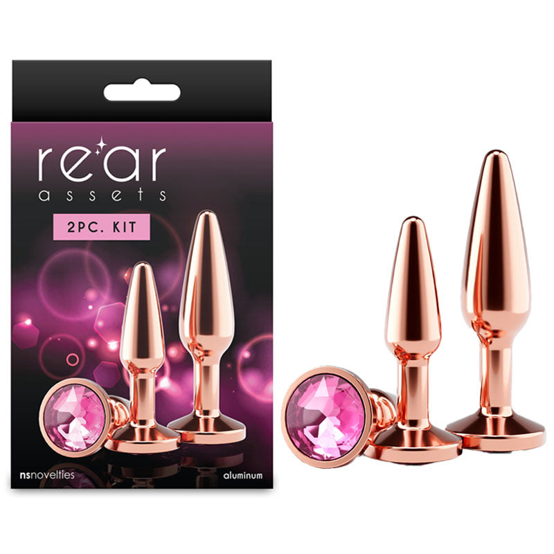 Rear Assets Tapered Trainer Kit – Lightweight Aluminium Butt Plug Set of 2 Sizes > Anal Range > Butt Plug Kits - Tophatter Daily Deals
