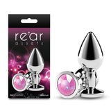 Rear Assets Medium Metal Butt Plug with Pink Gem Base > Anal Range > Jewel Butt Plugs - Tophatter Daily Deals