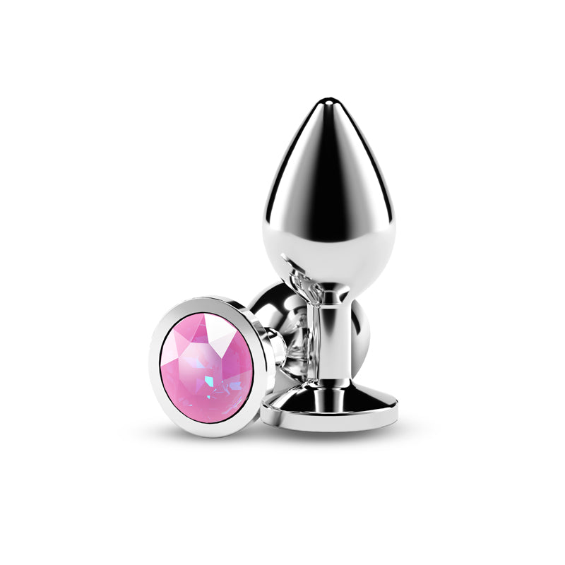 Rear Assets Medium Metal Butt Plug with Pink Gem Base > Anal Range > Jewel Butt Plugs - Tophatter Daily Deals