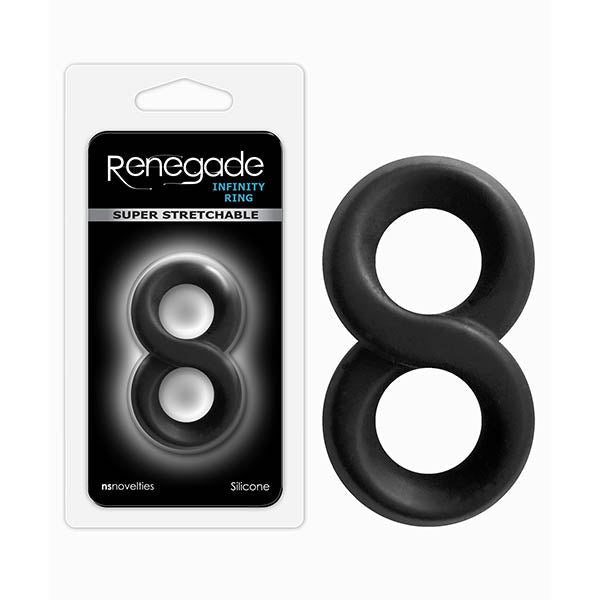 Renegade Infinity Ring (Black) – Stretchy Silicone Cock and Ball Rings > Cock Ring > Sets - Tophatter Daily Deals