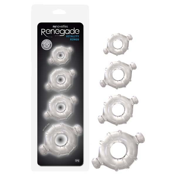 Renegade Vitality Rings (3 Colors) – Set of 4 Pliable Cock Rings > Cock Ring > Sets - Tophatter Daily Deals