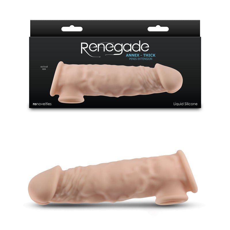 Renegade Annex (Thick) – 18.6 cm Realistic Penis Extender Sleeve > Sex Toys For Men > Penis Sleeves - Tophatter Daily Deals