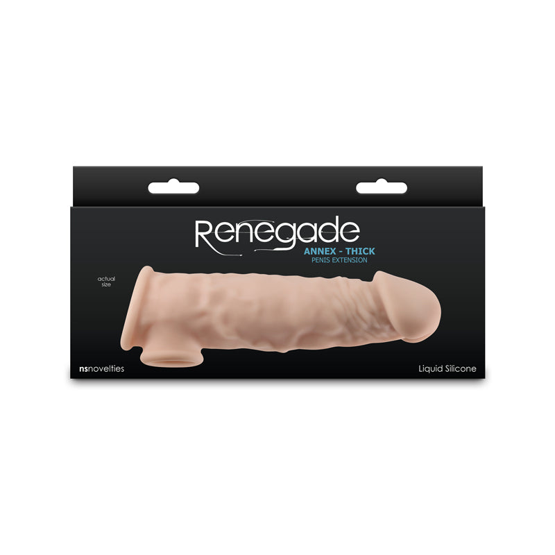 Renegade Annex (Thick) – 18.6 cm Realistic Penis Extender Sleeve > Sex Toys For Men > Penis Sleeves - Tophatter Daily Deals