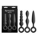 Renegade Trio Kit – Three-Piece Silicone Butt Plug Set > Anal Range > Butt Plug Kits - Tophatter Daily Deals