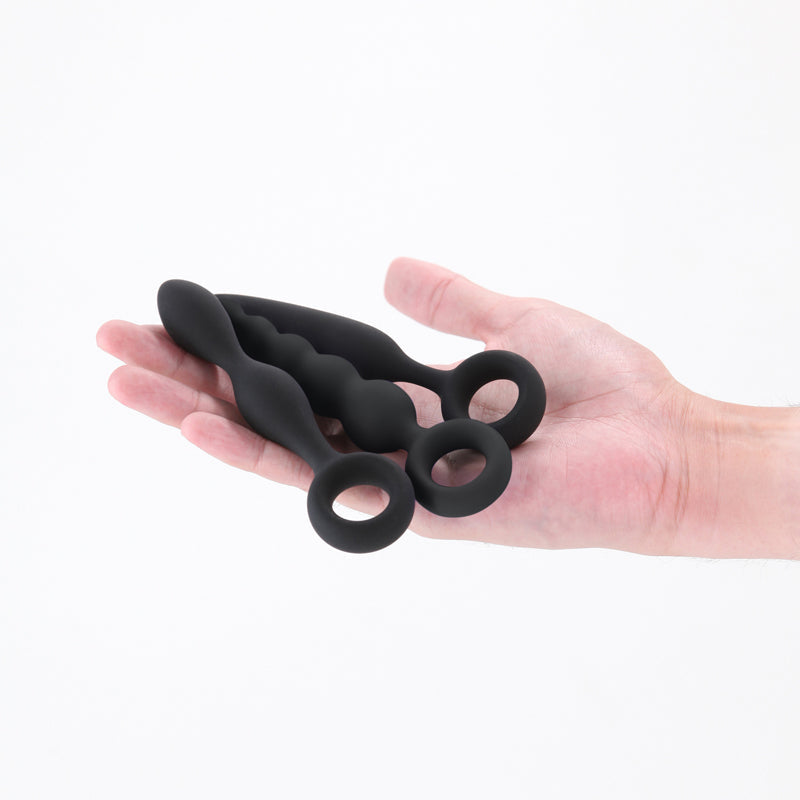 Renegade Trio Kit – Three-Piece Silicone Butt Plug Set > Anal Range > Butt Plug Kits - Tophatter Daily Deals