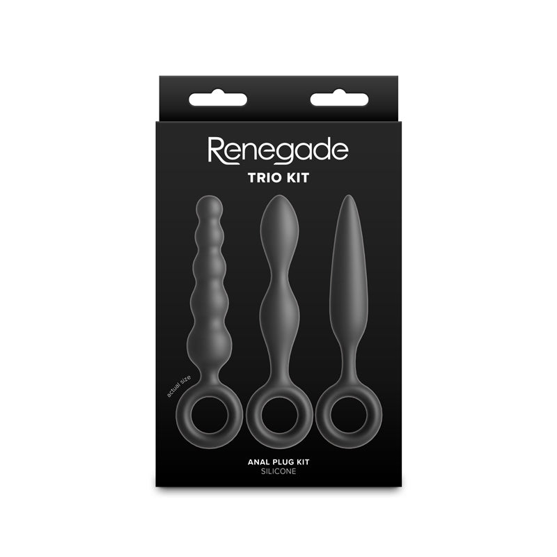 Renegade Trio Kit – Three-Piece Silicone Butt Plug Set > Anal Range > Butt Plug Kits - Tophatter Daily Deals